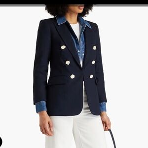 Jason Wu Dark Blue Blazer with Light Gold Accents